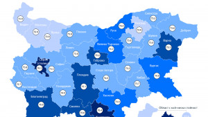 Очакваната средна продължителност на предстоящия живот по области