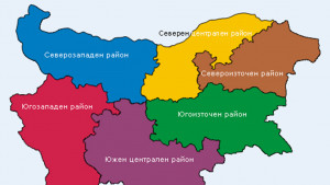 България е разделена на шест региона за развитие които не