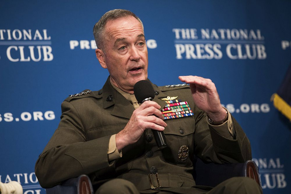  Председателят на Съвета на началник-щабовете на въоръжените сили на Съединени американски щати военачалник Джоузеф Дънфорд 