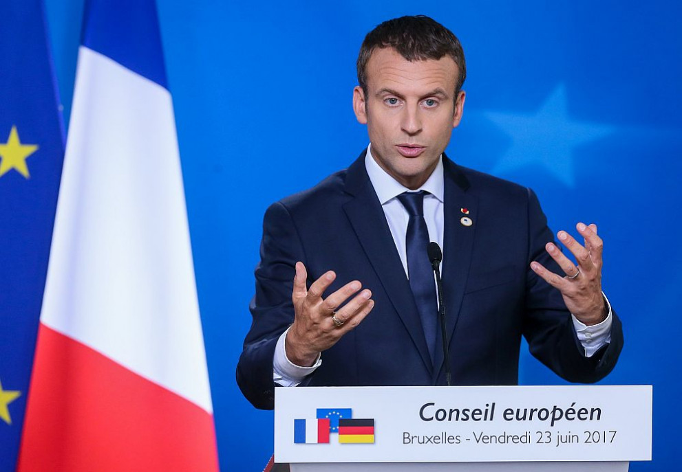  Френският президент Еманюел Макрон 