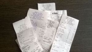  касови бележки 