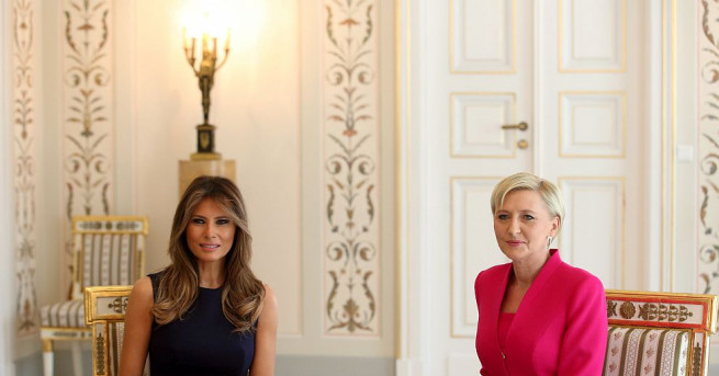 Полската първа дама Агата Корнхаузер Дуда и първата дама на