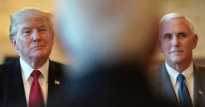 Вицепрезидентът на САЩ Майк Пенс говори в сряда за появата