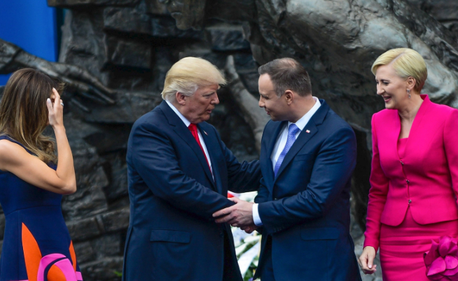 Доналд Тръмп и полският президент Анджей Дуда