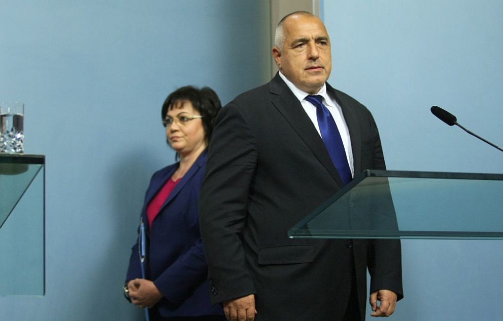 Премиерът Бойко Борисов и лидерът на БСП Корнелия Нинова