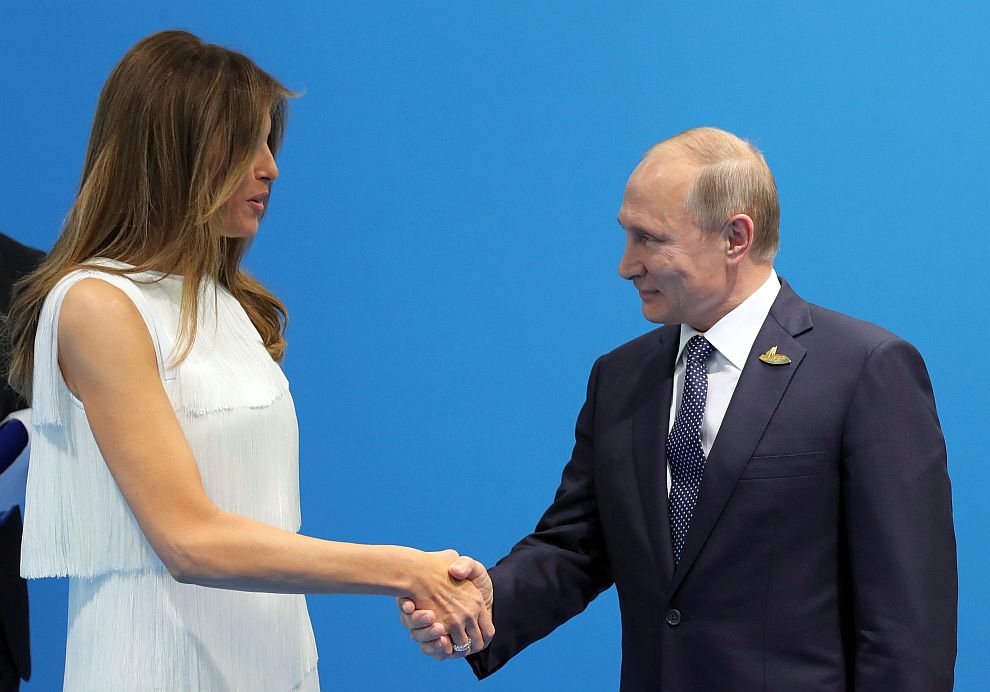 Владимир Путин седял до Мелания Тръмп по време на тържествения обяд в чест на лидерите от Г-20.
