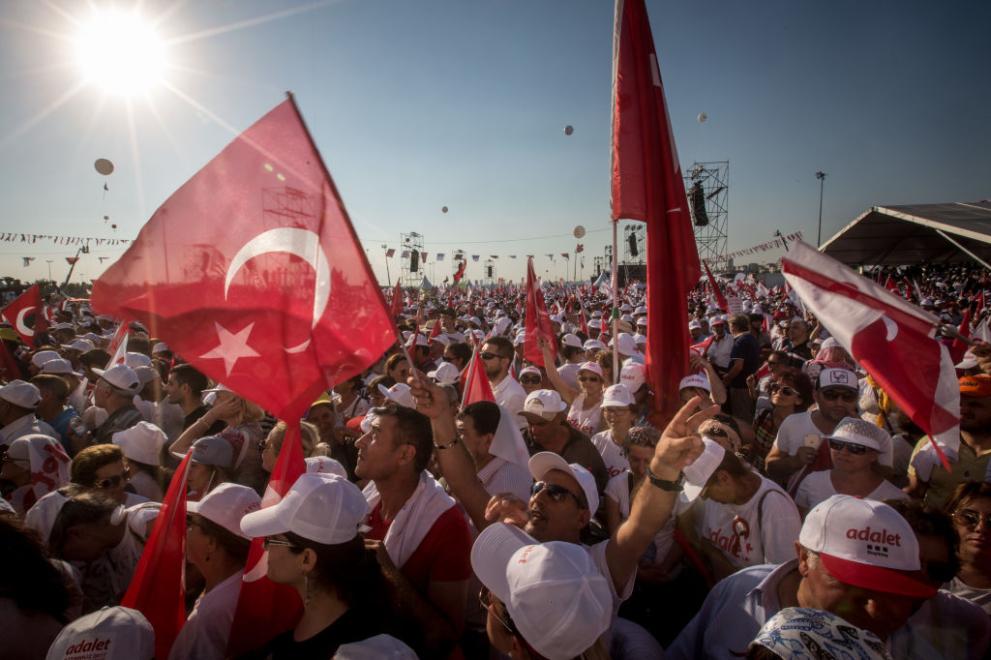 Турският президент Реджеп Тайип Ердоган организира в Анкара голям предизборен