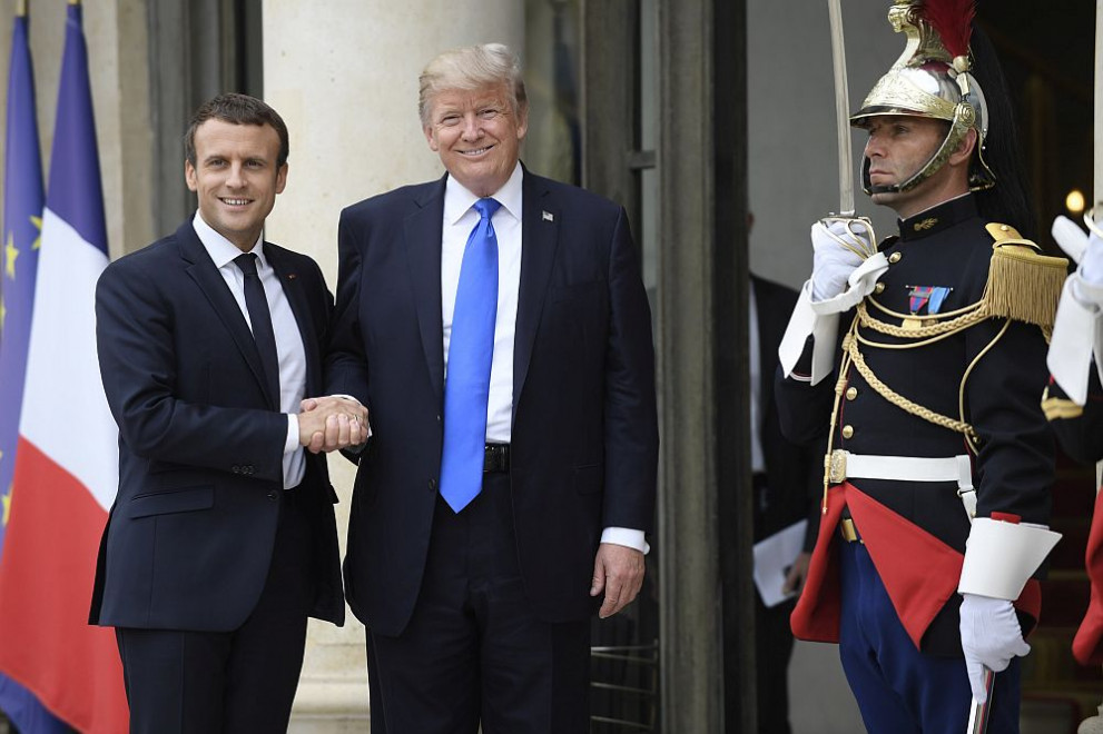  Тръмп и Макрон 