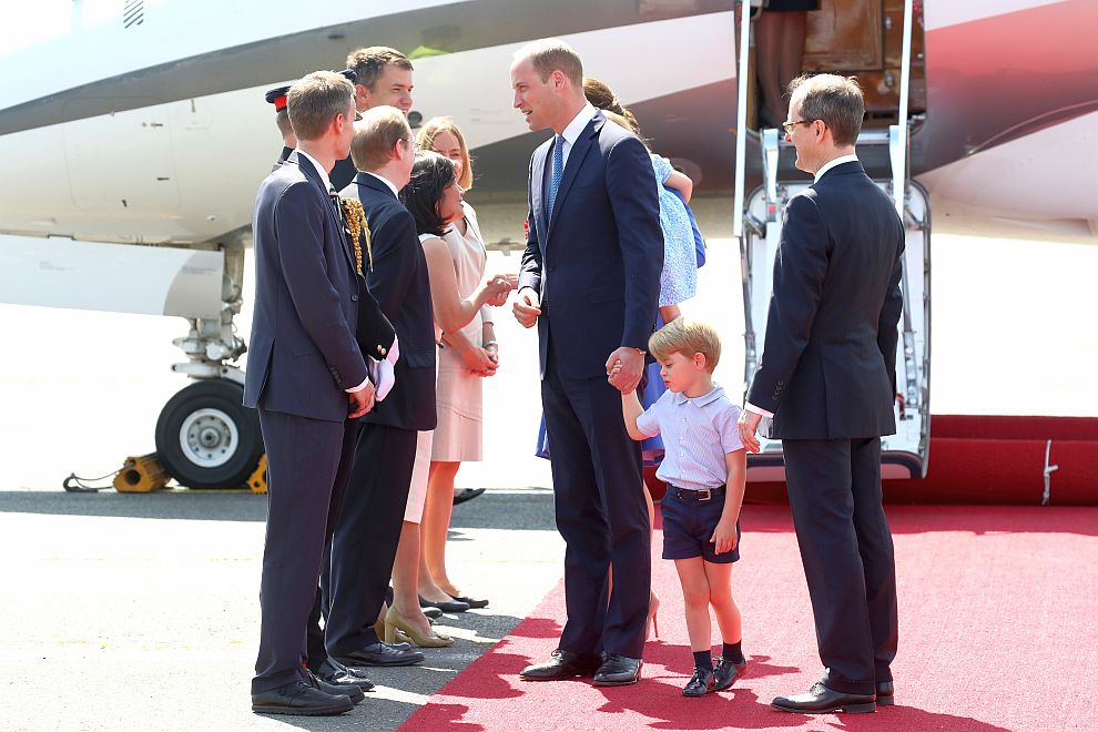 Принц Уилям, херцогиня Катрин, принц Джордж и принцеса Шарлот в Берлин