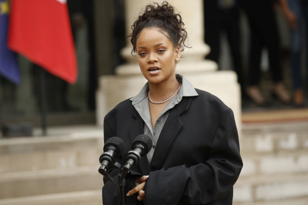  Бриджит Макрон и Риана 