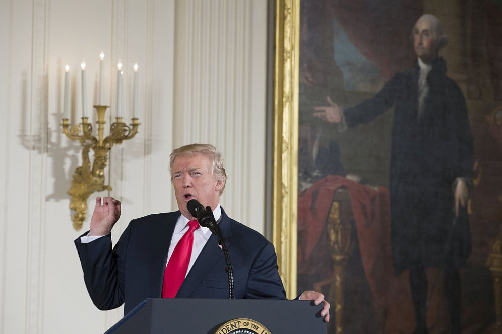  Президентът на Съединени американски щати Доналд Тръмп 