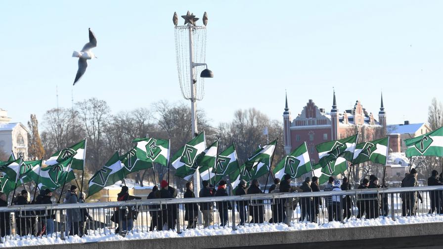 Протест на движението "Северноевропейска съпротива" миналата зима