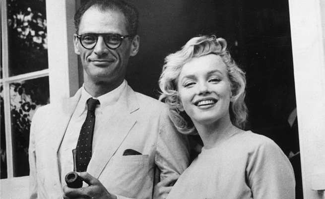  Мерилин със брачна половинка си Артър Милър. 