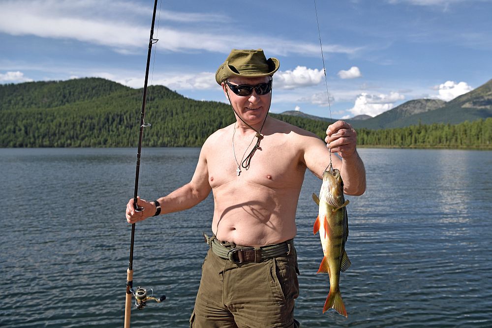 Владимир Путин на риба в Южен Сибир