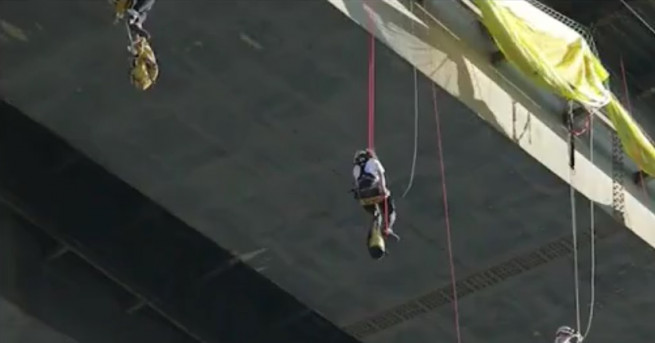 Зрелищна и екстремна акция на екоактивисти на Грийнпийс се проведе