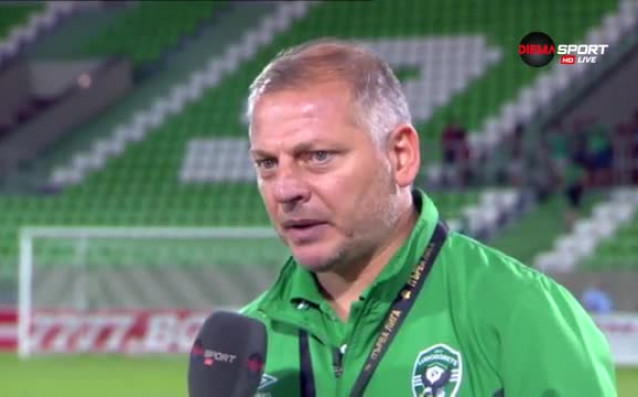 Представителят на Лудогорец по време на жребия за 1 8