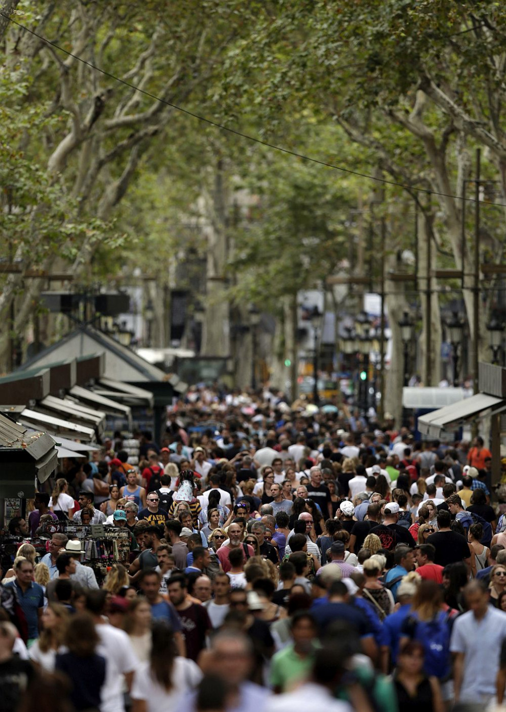  Улица Рамбла в Барселона, където бе осъществен кървясъл атентат 