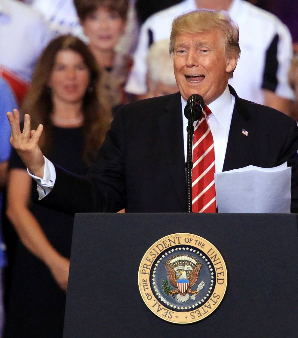  Президентът на Съединени американски щати Доналд Тръмп 