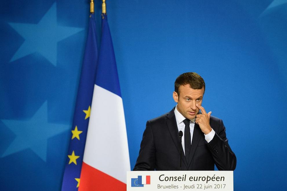  Френският президент Еманюел Макрон 