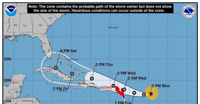 Ураганът Ирма набира сила наближавайки североизточната част на Карибско море