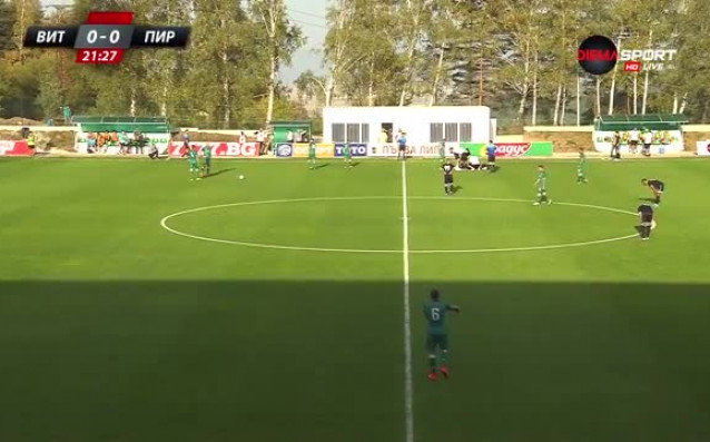 В 22 ата минута на срещата от 9 ия кръг на Първа