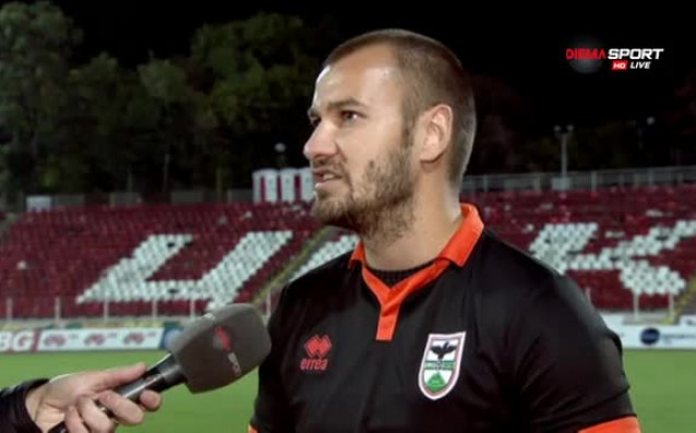 Вратарят на Пирин Благоевград Благой Макенджиев е доволен от точката