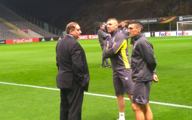 Кратка румънска среща си спретнаха футболистите на Лудогорец Козмин Моци