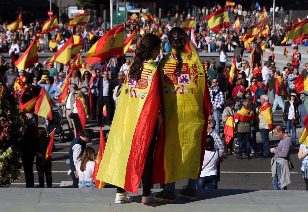  Хиляди се събраха на проява в Мадрид, с цел да призоват за единството на Испания 