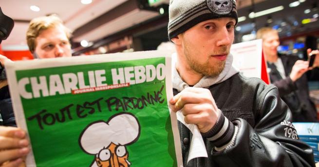 Френският сатиричен седмичник Шарли ебдо срещу чиято редакция бе извършено