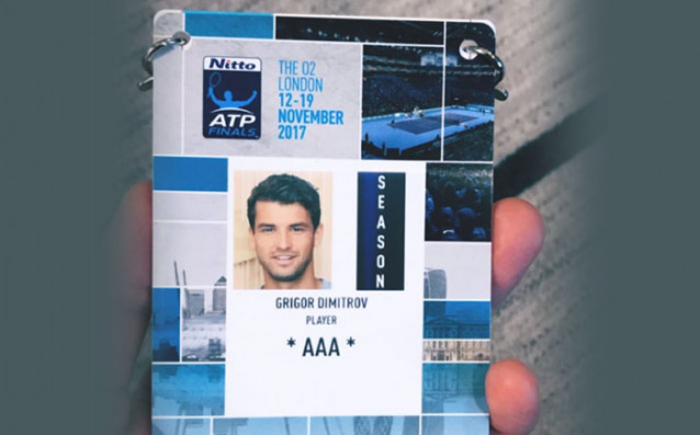 Най-добрият български тенисист Григор Димитров се похвали с акредитацията си