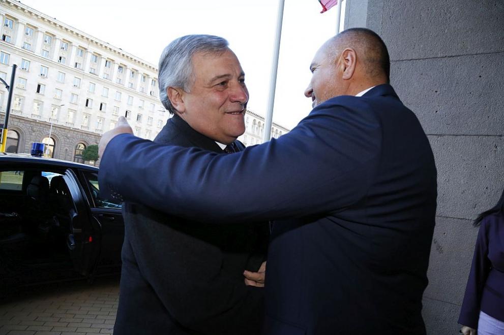 Премиерът Бойко Борисов и председателят на ЕП Антонио Таяни