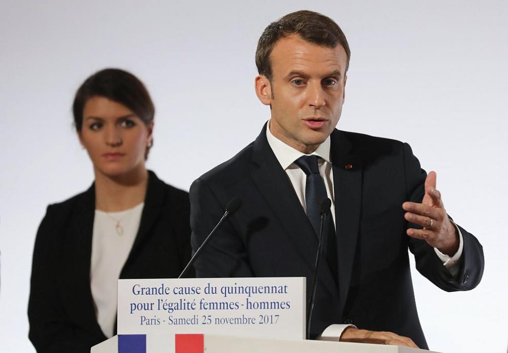 Френският президент Еманюел Макрон представи инициатива срещу насилието и тормоза над жени