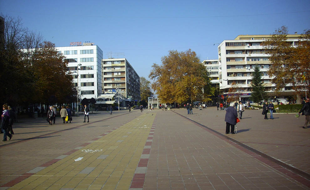 Пешеходната зона в центъра на Добрич