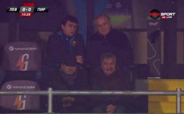 Собственикът на Левски Спас Русев и спортният директор на сините