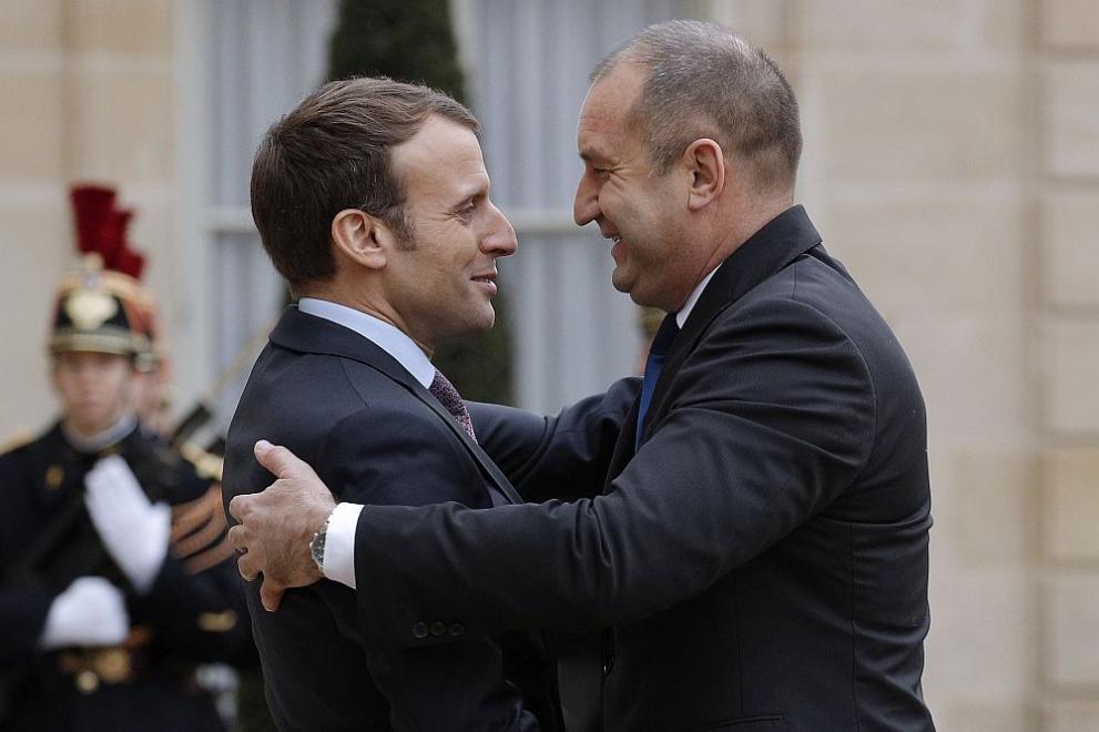 Българският президент Румен Радев се срещна с френския държавен глава Еманюел Макрон