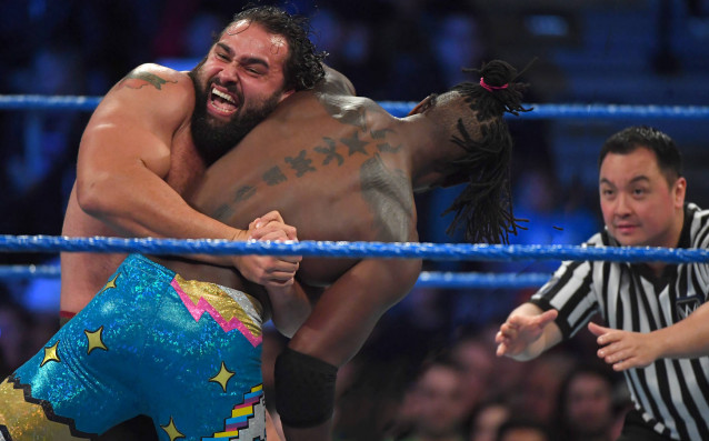 The New Day vs Rusev Aiden English SmackDown LIVE