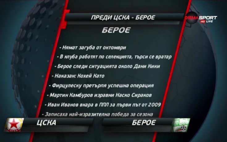 ЦСКА отново гледа към върха, Берое на пътя на 