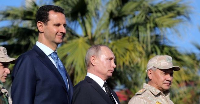 В рамките на часове руският президент посети Турция Сирия и