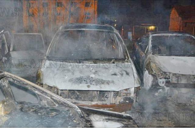Харманли, 6 коли изгоряха на паркинг