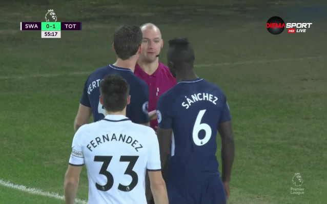 Играчът на Тотнъм Давинсон Санчес определено бе пожален и не