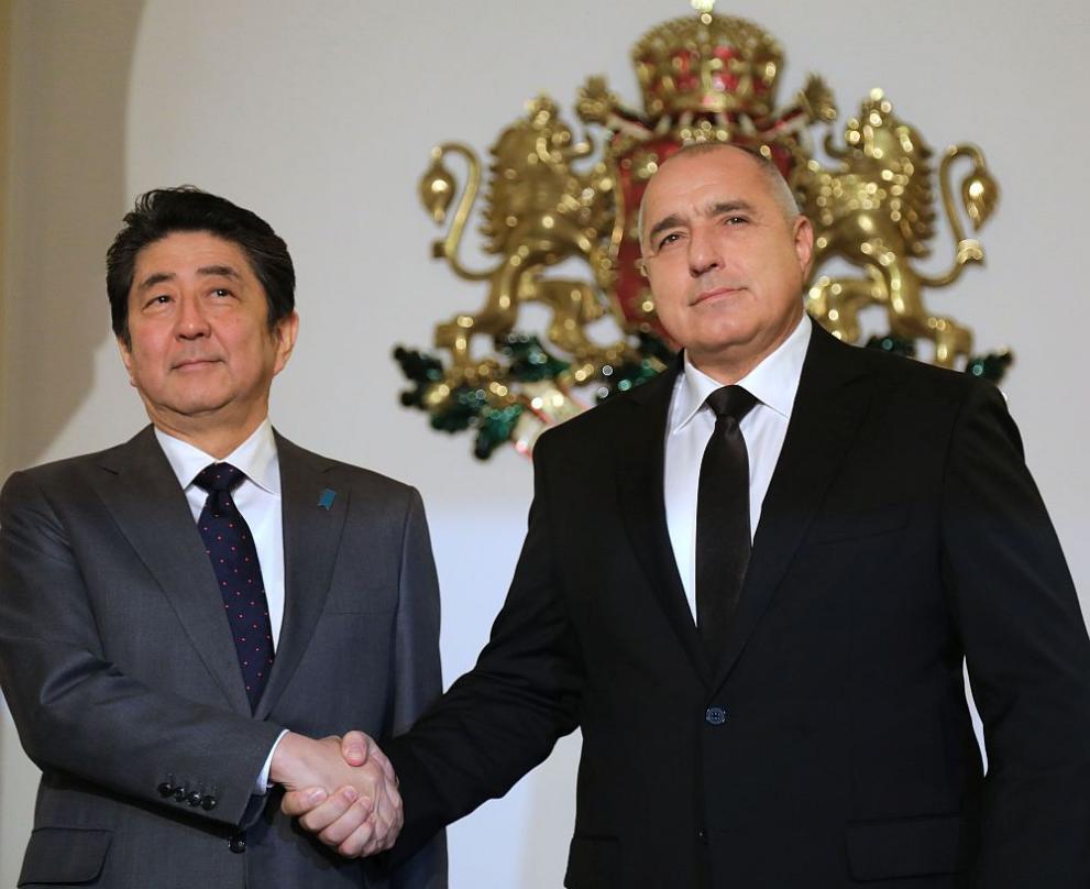 Премиерите на България и Япония Бойко Борисов и Шиндзо Абе