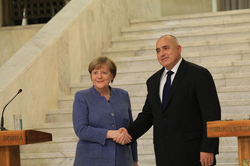 Германският канцлер Ангела Меркел и българският премиер Бойко Борисов дадоха пресконференция след като разговаряха в резиденция Бояна