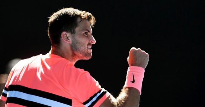 Григор Димитров се наложи с 2 0 сета 6 3 6 4