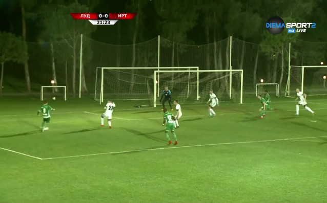 Лудогорец поведе с 2 0 до почивката срещу Иртиш в контрола