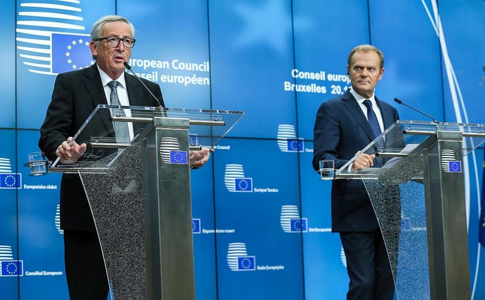 Председателите на Европейския съвет Доналд Туск и на Европейската комисия Жан-Клод Юнкер