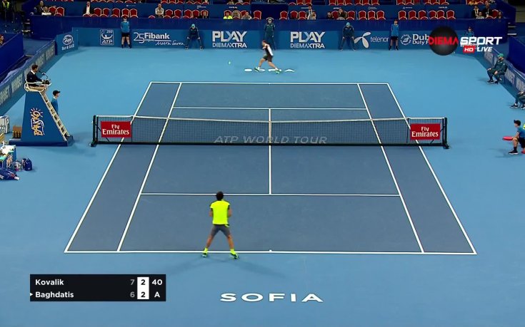 Ковалик - Багдатис 7:6(2), 6:4 /репортаж/