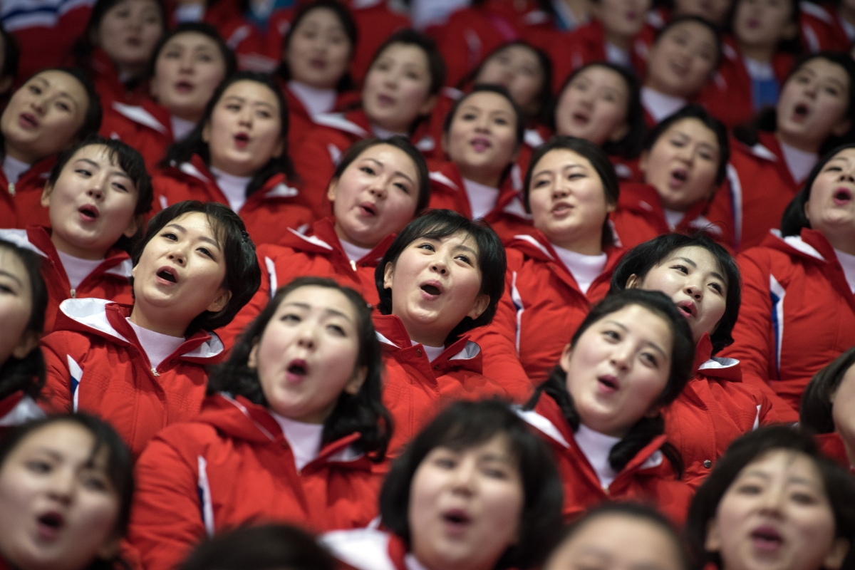 Мажоретките от Северна Корея.
