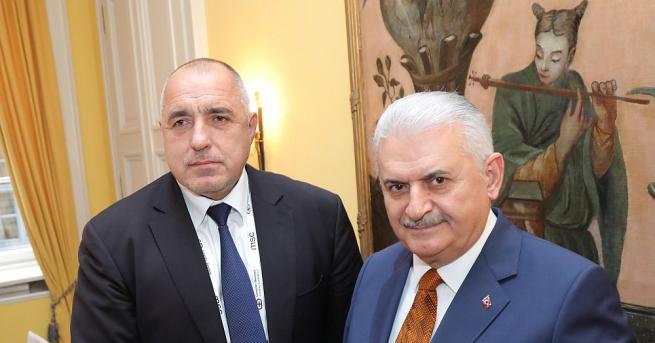 Министър председателят Бойко Борисов проведе среща с премиера на Турция Бинали