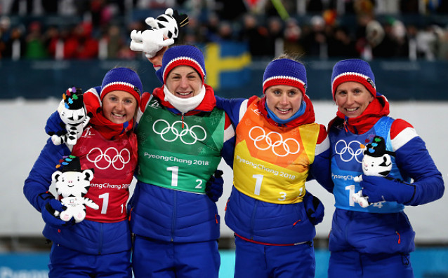 Норвегия спечели олимпийската титла в дамската щафета 4х5 километра в