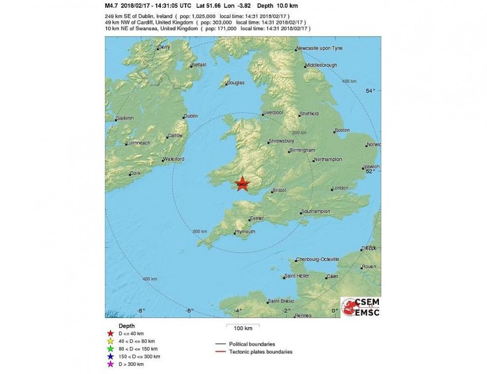 земетресение Великобритания